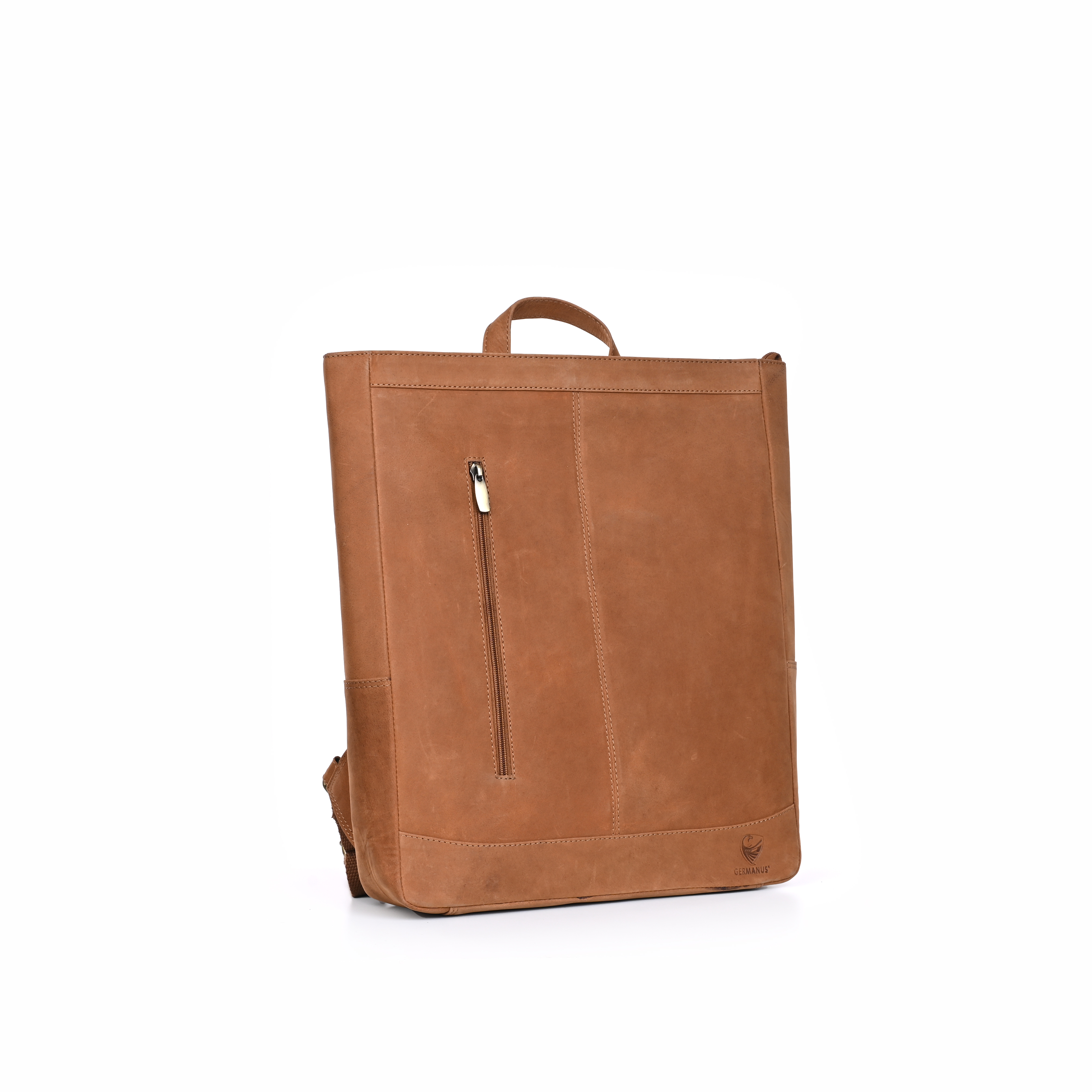 GERMANUS Milan Genuine Leather Backpack A4 Laptop Rucksack for Work School and Cycling